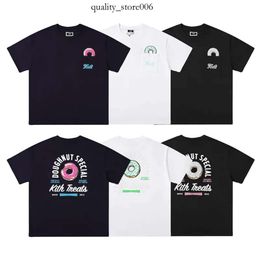 2024 SS Kith T Shirts Mens Designer T Shirt Doughnut Butterfly Letter Printed Fashion T-Shirts Graphic Tee 914