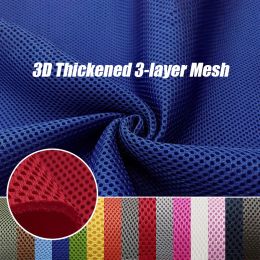 Fabric 100*140cm 3D Thickened 3 Layer Sandwich Mesh Fabric for Seat Cover Breathable Sport Shoes Bags Sofa Material Speaker Mesh Fabric
