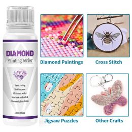 Stitch 120ML Diamond Painting Sealer 5D Diamond Painting Glue Permanent Hold Shine Effect Sealer For Diamond Painting And Puzzle Glue