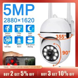 5MP 5G WiFi Gözetim Kameraları IP Kamera HD 1080P IR Tam Renkli Gece Görme Güvenlik Koruma Hareketi CCTV Dış Mekan Kamera