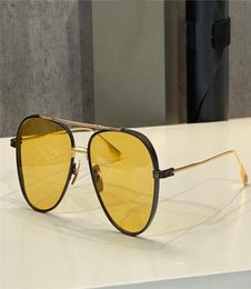 Subsystem Pilot Sunglasses for Men Gold Black Yellow Lenses Glasses Sunnies Fashion Sunglasses Eyewear Accessories UV400 with Box4952628