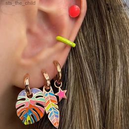 Dangle Chandelier Luxury New Dream Mini Bohemian Leaf Earrings Womens Fashion Cute Girl Earrings Monstera Accessories Summer Beach JewelryC24326