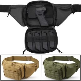 Bags Concealed Carry Tactical Pistol Bag Military Airsoft Hunting Combat Pack Outdoor Waist Handgun Bags for Hunting Camping Hiking