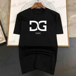 Men's T-Shirts PLUS SIZE Letter D Printing Men T Shirts Korean Fashion Summer TShirt Casual Clothing Harajuku Short Slve Tops Ts Mens T240325