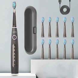 Electric Toothbrush Sonic Rechargeable Top Quality Smart Chip Head Replaceable Whitening Healthy Gift ! 240325