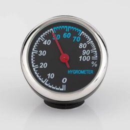 NEW 2024 3pcs/set Clocks 2 In 1 Function Car Thermometer Hygrometer Durable Quartz Mirror Clock Decoration Car Decoration Accessories