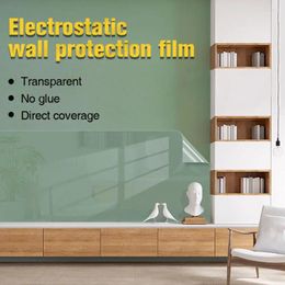 Wallpapers Latex Paint Wall Sticker Wallpaper Electrostatic Stickers For Household Use Self Adhesive Transparent Z7B2