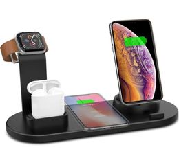 4 in 1 Wireless Charging Stand For Watch 5 4 3 2 1 xiaomi huawei Pro 10W Qi Fast Charger Dock Station6631835