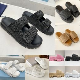 Designer Sandalen Frauen Sandalen Sommer Beach Casual Schuhe Luxusschuhe Damen Pool Pantoffeln Outdoor Slipper Sandalen für weißen schwarzen schwarzen Dicken Soled -Schuh mit Schachtel im Freien