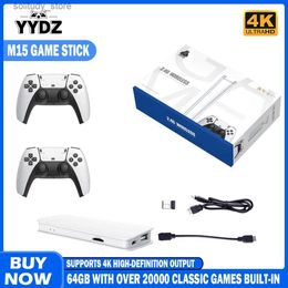 Portable Game Players M15 retro game console 64GB 20000+game 4K high-definition output handheld video game stick 20+emulator GBA 1 arcade game Q240326