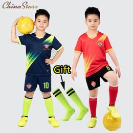 Children Football Jerseys Men Boys Soccer Clothes Sets Short Sleeve Kids Football Uniforms Adult Kids Soccer Tracksuit Jersey 240314