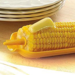 Holders 12pcs Jumbo Corn On the Cob holders Set Stainless steel Corn Skewers Prongs Hot Dog Meat Forks BBQ Corn Dish Plate Fork BBQ Tool