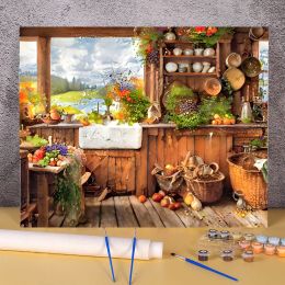 Number Diy Pictures By Numbers Kits For Adults Crafts Home Wall Decor Handpainted Farm Kitchen Landscape Oil Painting By Number