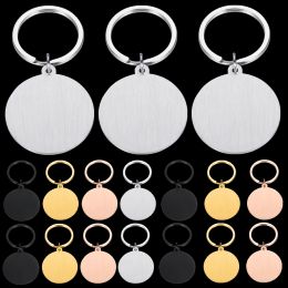 Tags 20PCS Blanks Pet Dog ID Tag Round Stainless Steel 20mm 30mm Necklaces Custom Pet ID Dog Cat Tag Pendants Jewellery Keychain