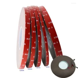 Window Stickers 33m/Roll Grey Double-sided Tape 5/8/10/12mm Automobiles Acrylic Adhesive Strong Foam Red Film Car 1mm