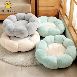 Pens Round Flower Shape Dog Bed Winter Warm Cat Dog Cushion Washable Plush Pet Sleeping Bed Super Soft Kennel Pet Mattress For Dog