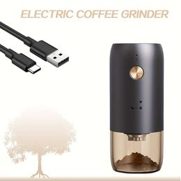 1pc Grinders Portable Electric Rechargeable Bean Grinder Maker Accessory Teacher's Halloween Christmas Wedding Birthday Valentines Day Gift Tools Coffee