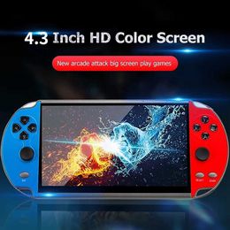 Portable Game Players X7 handheld game console 10000+classic games 1500mAh rechargeable battery ideal gift for childrens game players Q240326