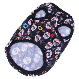 Dog Apparel Vest Flower Puppy Clothes Day Of The Dead Costume Novelty Garment For Christmas Party