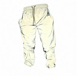 reflective Pants Men 2020 Brand Hip Hop Dance Fluorescent Trousers Casual Harajuku Night Sporting Jogger Pants Gray Plus Size K1ei#