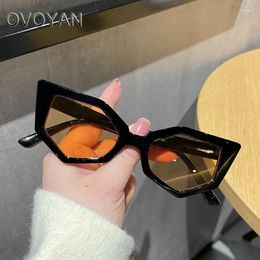 Sunglasses OVOYAN Polygon Vintage Women Personality Simple Sun Glasses 2024 Eyewear Gafas De Sol Mujer