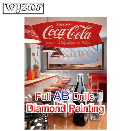 Stitch Full AB Square Drills 5D Diy Diamond Painting Cola Drink Picture AB Diamond Art Mosaic embroidery Gift Kits Home Decoration