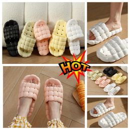 Slippers Home Shoes GAI Slide Bedroom Showers Room Warm Plush Living Room Softs Wears Cotton Slippers Ventilate Woman Men pink whites