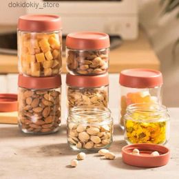 Food Jars Canisters Kitchen sealed glass jar Food storage box Rainy jar Bottle Dried fruit jar Storage container Organisation tool 3/4/6 piecesL24326