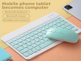 IPad tablet Bluetooth keyboard Android mobile phone portable wireless Thai keyboard mouse set Computer Components1726371