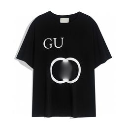 Mens Womens Designer tshirt summer round neck t shirt GU Top Quality Cotton letter printing holiday casual couples same clothing Designers CRD2403263