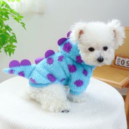 Hoodies Dog Clothing Plush Insulation Autumn and Winter Dog Sweater Cute Dinosaur Style Sweater Small and Mediumsized Pet Clothing