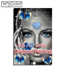 Stitch 5D Diy Diamond Painting Full AB Square Drills Mosaic Embroidery Beauty Pictur AB Diamond Art Manual Gift Kits Home Decoration