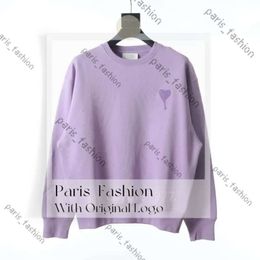 Amis Sweater French Fashion Designer Cardigan Pull Shirts Winter Men Women High Street Knit Jumper Hoodie Knitted Sweat Sweatshirts 477