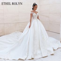 Pads Ethel Rolyn Ball Gown Wedding Dresses for Women 2023 Beaded Lace Appliques Off Shoulder Wedding Gown Vestidos De Novia