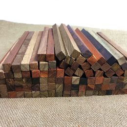 Crafts 50pcs Small Pieces Sandalwood Rosewood 18*1*1 CM Lock Pixel Block Decorative DIY Mini Square Wood