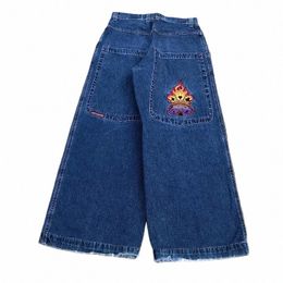 Jnco Y2K мешковатые джинсы мужская одежда Вышивка Графика винтажная готическая уличная одежда Хип-хоп Harajuku Мужчины Женщины Fi широкие джинсы S4Is #