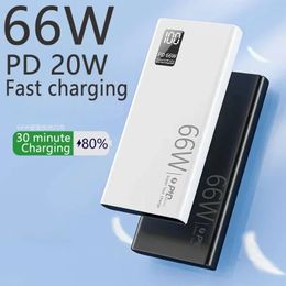 Power Bank 20000mAh 66W Super Fast Charging For iPhone 15 13 14 Huawei Xiaomi Samsung PD 20W External Battery Charger