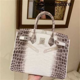 Women Himalayan Bags Bkns Handbag Sliver Hardware Crocodile Leather With Sliver Hardware 5a Handmade Totes ermss Tote Handbag Quality Assurance FRAJL2MJR