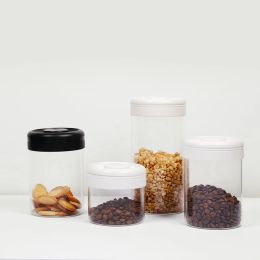 Jars TIMEMORE Glass Container Vacuum Glass Sealed Jar Snacks Tea Coffee Beans Storage Jar Kitchen Storage Glass Jars and Lids