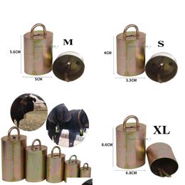 Other Pet Supplies Carriers 1Pcs Xxl Sheep Goat Cattle Cow Bovine Ring Bell Loudly Different Size Available Farming Tools Drop Deliv Dh7J5
