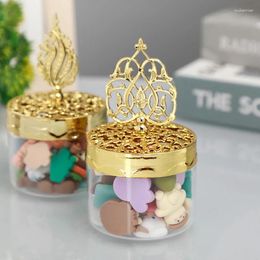 Storage Bottles Golden Electroplating Plastic Wedding Candy Chocolate Box Birthday Anniverary Party Gift Packing Home Jar