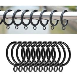 Accessories 24pcs Curtain Rings Accessories Curtain Fastener Curtain Clip Hook Curtain Hanging Hook for Home (Black 38MM)