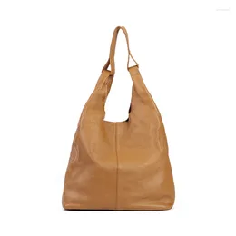 Evening Bags Highend A4 Green Coffee Black Brown Full Grain Vegetable Tanned Genuine Leather Women Handbag Shoulder Bag Female Purse M9001