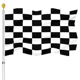 Accessories Black White Checkered Flag Indoor Outdoor Party Home Decorations Interior Banner Garden Yard House Polyester Flags for Women Men