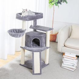 Scratchers Pet Cat Tree Tower Condos House Scratcher Scratching Posts for Cat Climbing Tree Toy Activity Protecting Furniture Pet Cat House