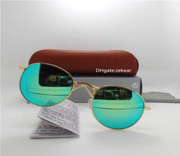 High Quality Stained glass Lens Men Women Sunglasses UV400 Brand Eyewear Metal Frame Size Big Frame Retro Driver Goggles With Box 2923464