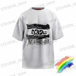 Men's T-Shirts 2024ss 032c T-shirt Best Quality Oversized QR Code Printing T Tops T Shirt T240325