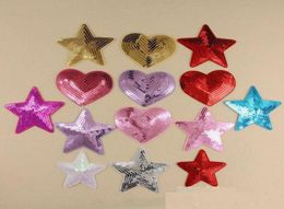 Iron On Patches DIY Embroidered Patch sticker For Clothing clothes Fabric Badges Sewing shiny glitter star heart etc9710085