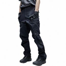 catsstac 23SS Curvy calças com zíper à prova d'água texturizado material nyl vários bolsos techwear estética gorpcore z4ke #