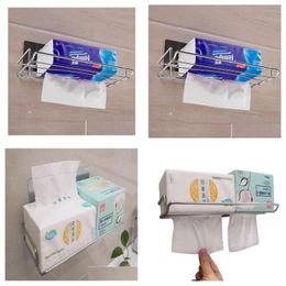 Paper Towel Holders Stainless Steel Punching Storage Rack Kitchen Tissue Toilet Hanging Drop Delivery Home Garden Housekee Organizati Otb1Y